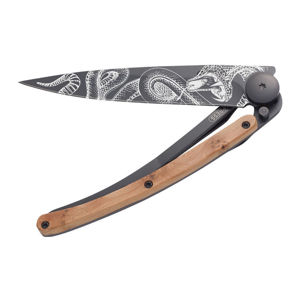 Kapesní nůž Deejo 1GB127 Tattoo snake, black, 37g, juniper